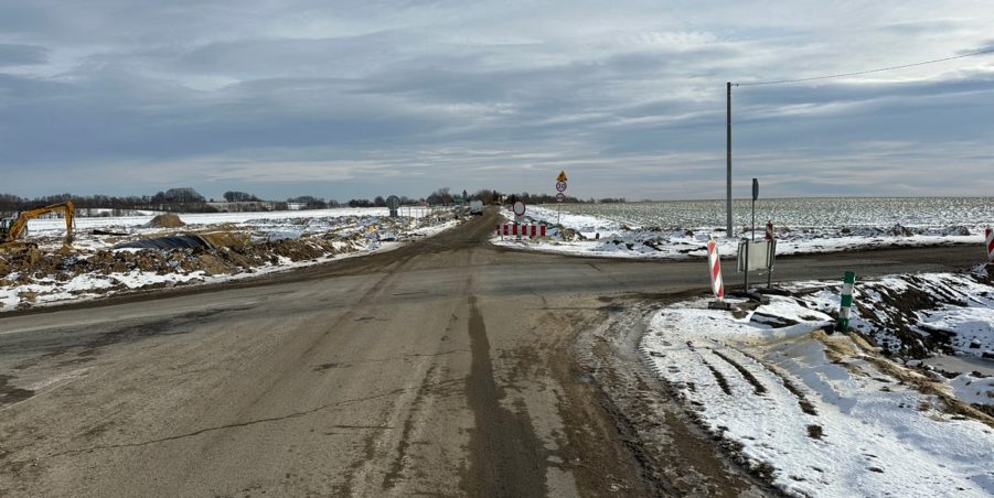 2024 01 16 km 250+200 skrzyżowanie z ulicą Gliwicką
