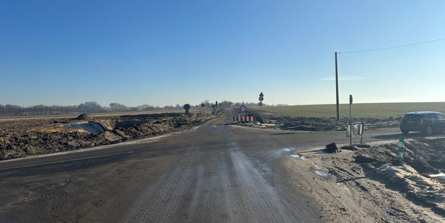 2024 01 23 km 250+200 skrzyżowanie z ulicą Gliwicką