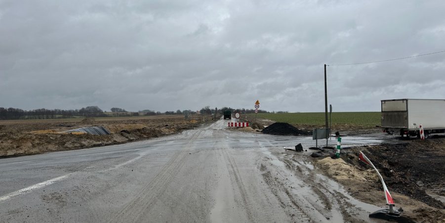 2024 01 30 km 250+200 skrzyżowanie z ulicą Gliwicką