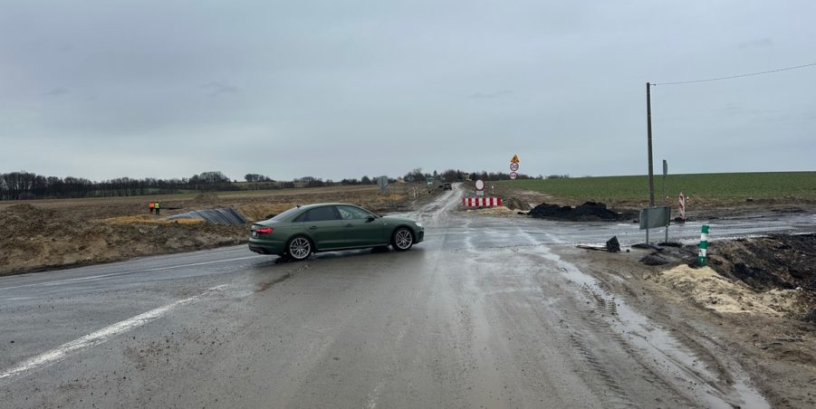 2024 02 06 km 250+200 skrzyżowanie z ulicą Gliwicką
