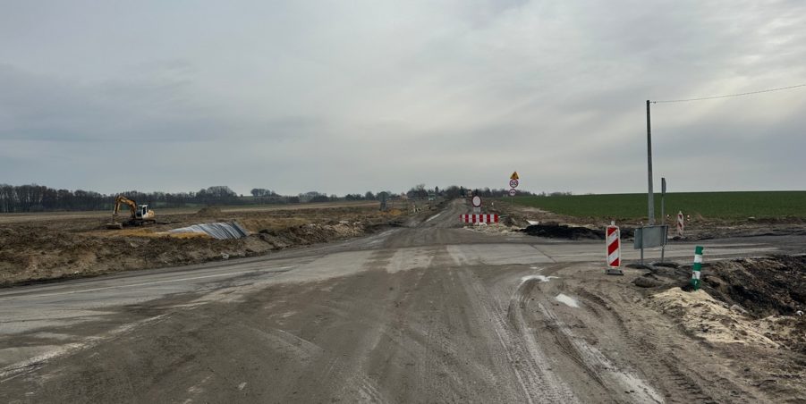 2024 02 20 km 250+200 skrzyżowanie z ulicą Gliwicką