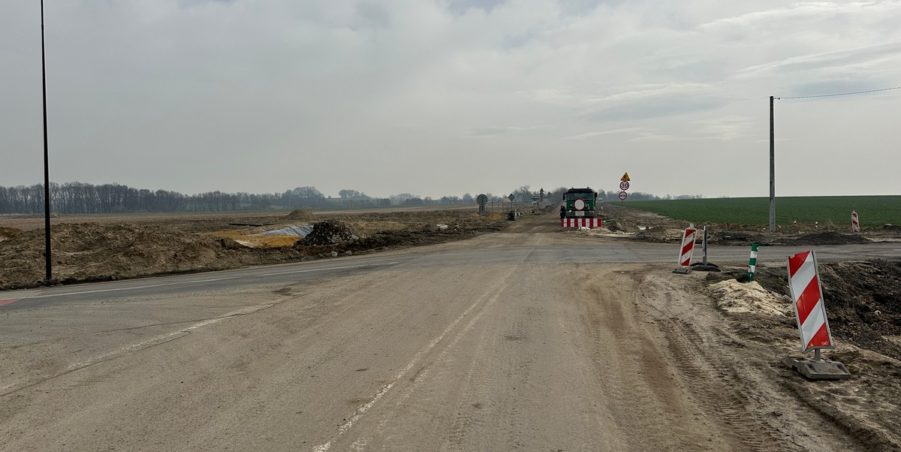2024 02 27 km 250+200 skrzyżowanie z ulicą Gliwicką
