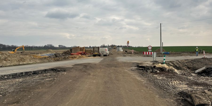 2024 03 12 km 250+200 skrzyżowanie z ulicą Gliwicką
