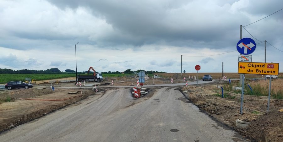 2024 07 03 km 250+200 skrzyżowanie z ulicą Gliwicką