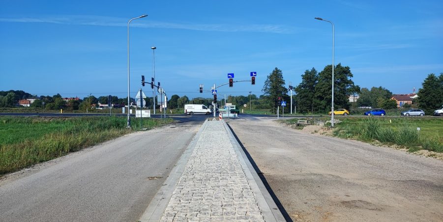2024 08 29 km 244+600 skrzyżowanie z ul. Gliwicką strona lewa