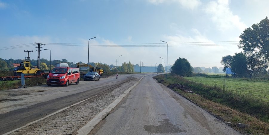 2024 10 07 km 244+600 skrzyżowanie z ul. Gliwicką strona prawa