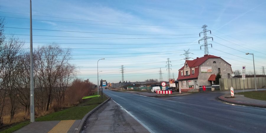 2025 01 09 km 255+900 rondo Wieszowa strona lewa