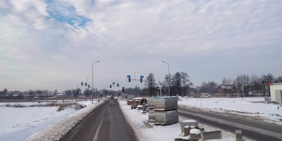 2025 01 14 km 244+600 skrzyżowanie z ul. Gliwicką strona lewa