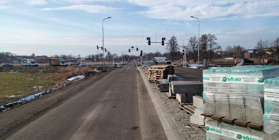 2025 01 23 km 244+600 skrzyżowanie z ul. Gliwicką strona lewa