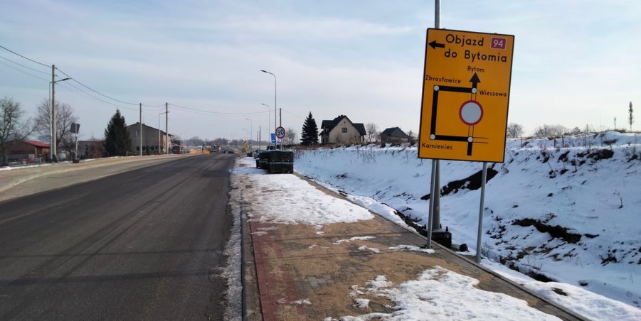 2025 01 23 km 250+200 skrzyżowanie z ulicą Gliwicką
