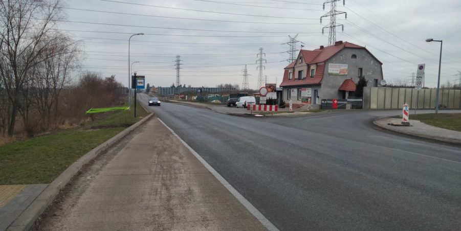 2025 01 31 km 255+900 rondo Wieszowa strona lewa