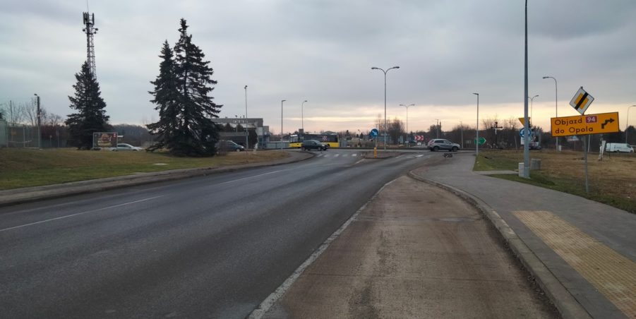 2025 01 31 km 255+900 rondo Wieszowa strona prawa