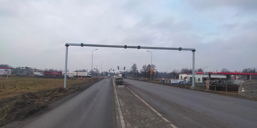 2025 02 07 km 244+600 skrzyżowanie z ul. Gliwicką strona lewa