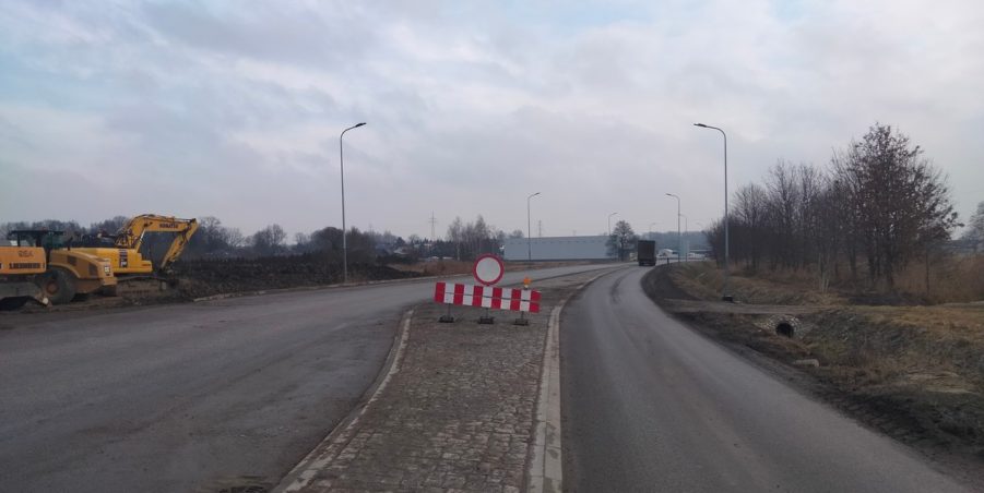 2025 02 07 km 244+600 skrzyżowanie z ul. Gliwicką strona prawa
