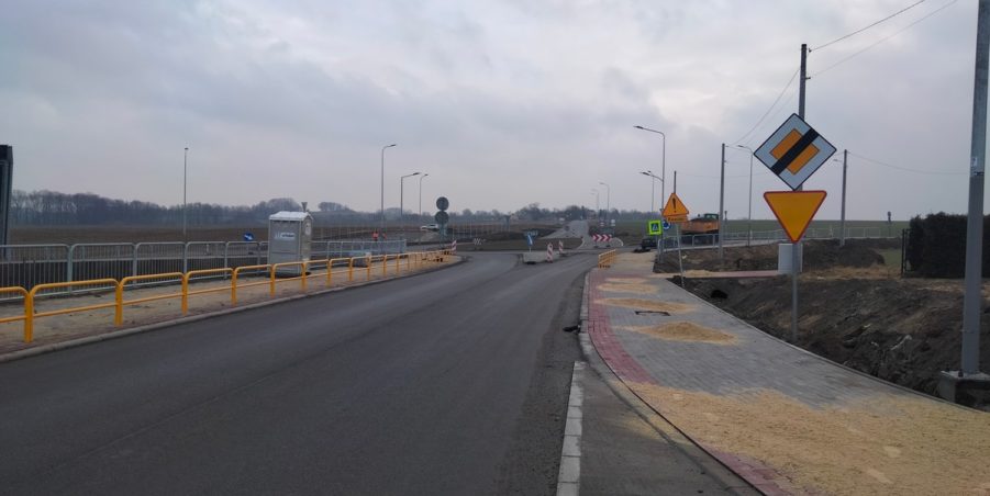 2025 02 07 km 250+200 skrzyżowanie z ulicą Gliwicką