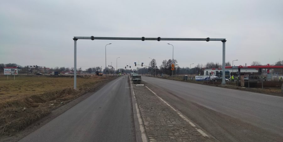 2025 02 13 km 244+600 skrzyżowanie z ul. Gliwicką strona lewa
