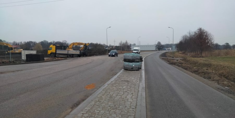 2025 03 14 km 244+600 skrzyżowanie z ul. Gliwicką strona prawa